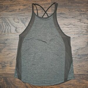 Lululemon Womens Size 6 Run Off-Route Tank Top Heathered Green On Green athletic